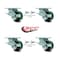 Service Caster 3.25 Inch Green Poly on Cast Iron Caster Set with 2 Brakes/Swivel Lock 2 Rigid SCC-30CS3420-PUB-GB-SLB-BSL-2-BSL-2 - alternate 1